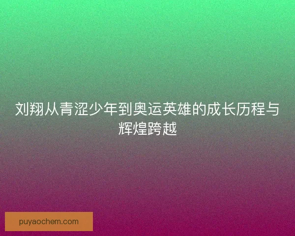 刘翔从青涩少年到奥运英雄的成长历程与辉煌跨越
